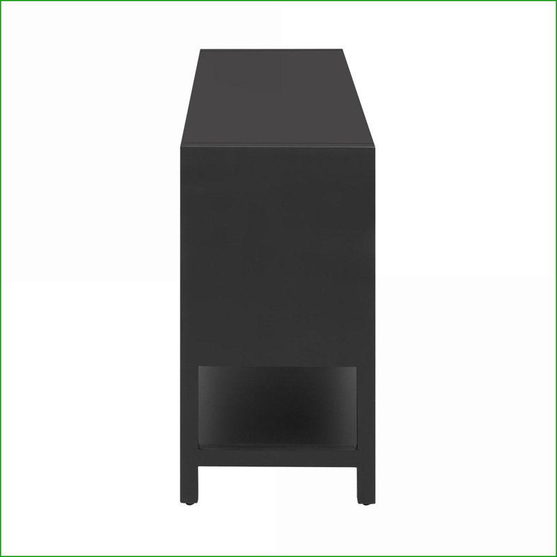 Table basse en panneau de fibres à densité moyenne avec rangement à quatre portes pour le salon / vestibule, facile à assembler et amp; Durable