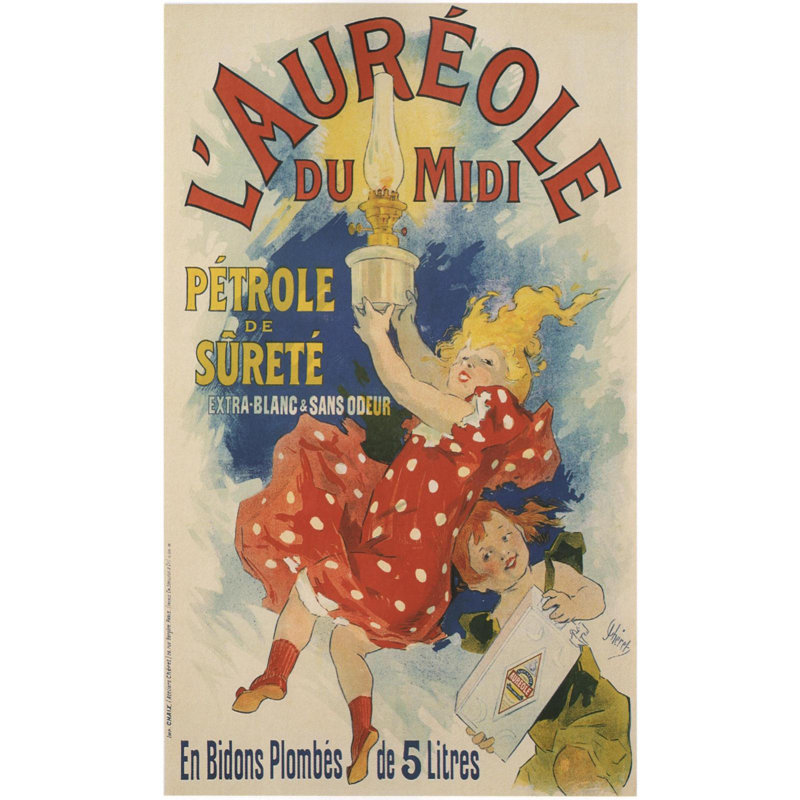Lamp Oil by Jules Cheret - No Frame Art Prints, 30cm H x 21cm W x 1cm D