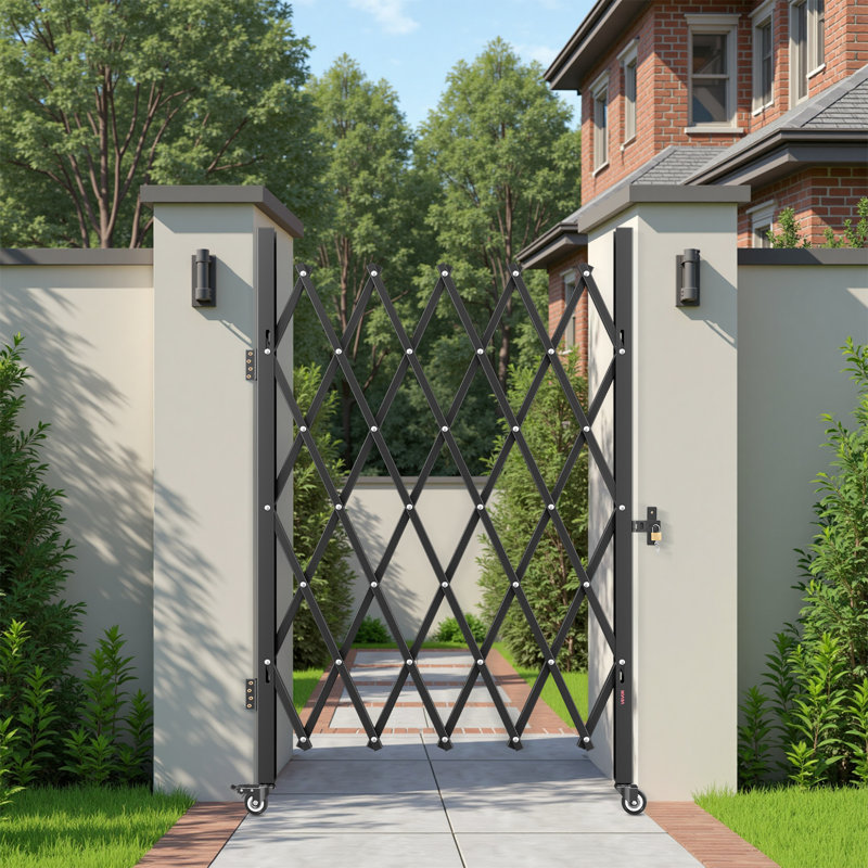 197.5cm H x 126.0cm W Steel Gate, 124.9cm W x 198.1cm H