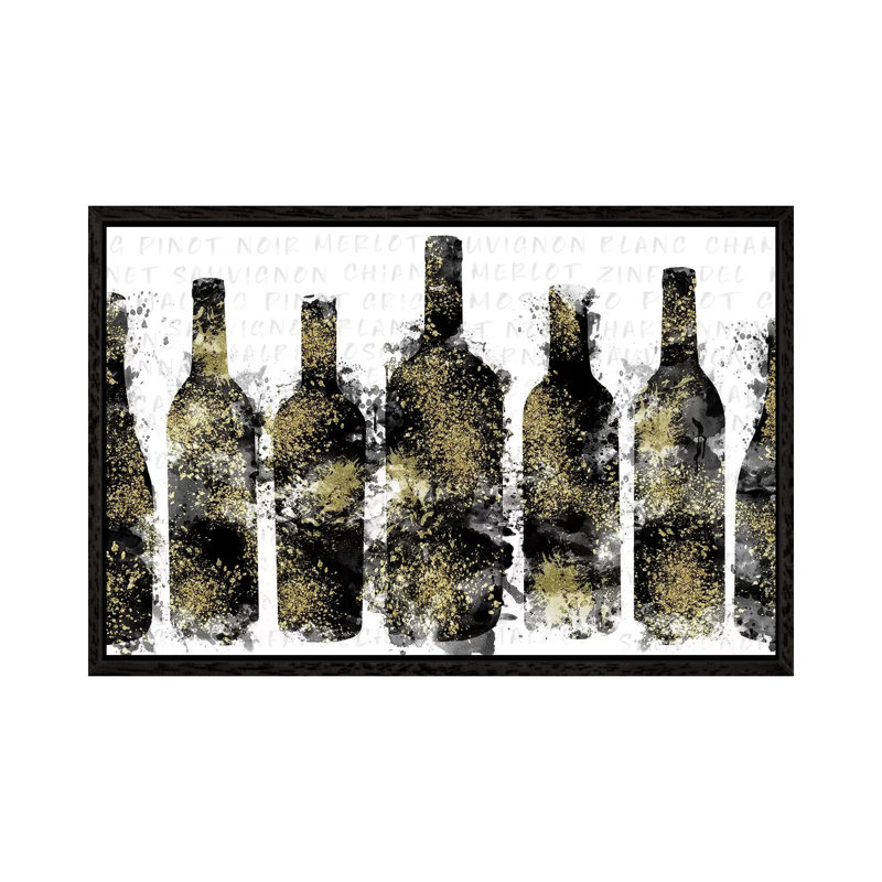 Wine Selection by Natalie Carpentieri - Print on Canvas, Black Framed, 152.5 cm H x 101.5 cm W