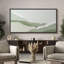 «Minimal Landscape Abstract Texture Green and White», reproduction sur toile-111176808-98041963