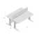 Fusion 2 Person Bench Workstation with Privacy Panel