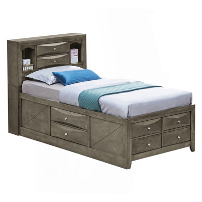 Élégant lit simple contemporain avec rangement