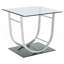 Ensemble de tables basses chromées 2 pièces