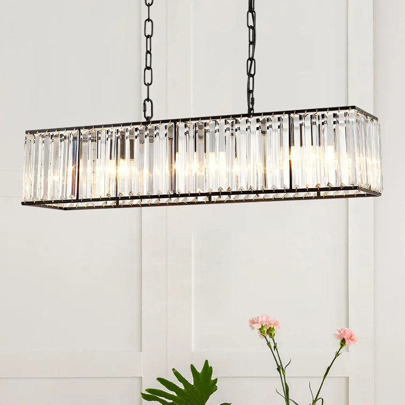 Luminaire suspendu rectangulaire 6 lumières Lathierio