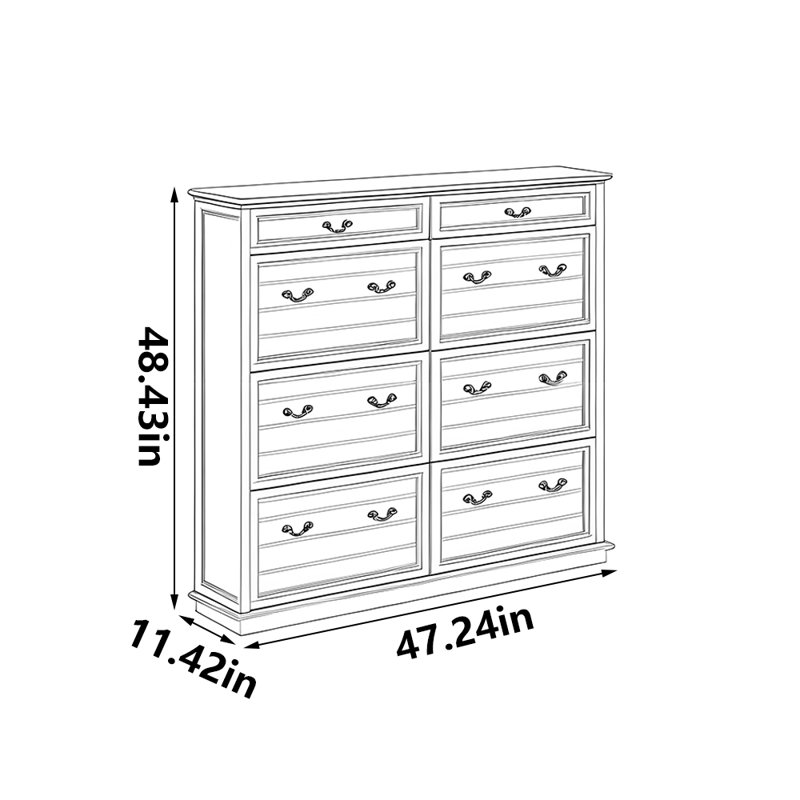Rangement à chaussures noir classique classique, H 48,43 po x l 47,24 po x P 11,42 po