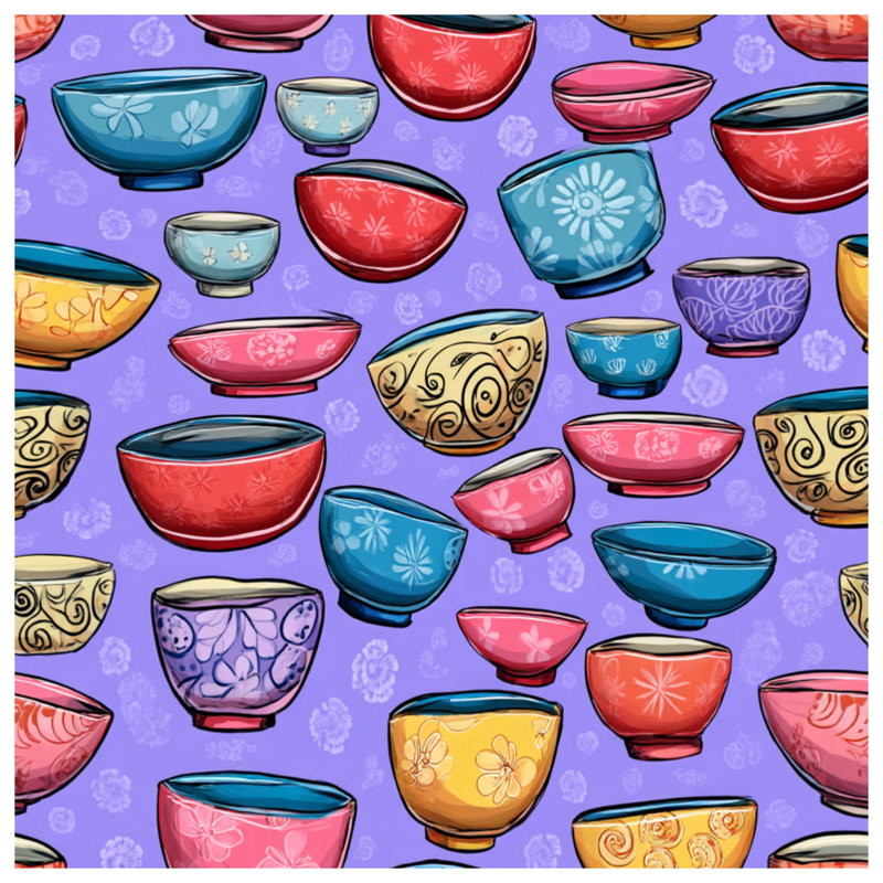 Housse de couette Bowls Bedding Kitchen Bohemian, Lit simple