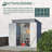 Metal Storage Shed for Garden Tools Lockable Door With Floor Frame