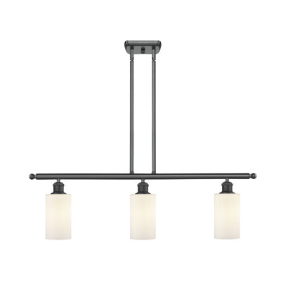 Lustre cylindrique à 3 lumières pour îlot de cuisine Glessite
