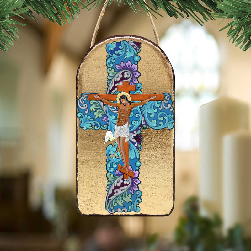 Inspirational Icon 5'' Handmade Wood Shatterproof Photo Ornament