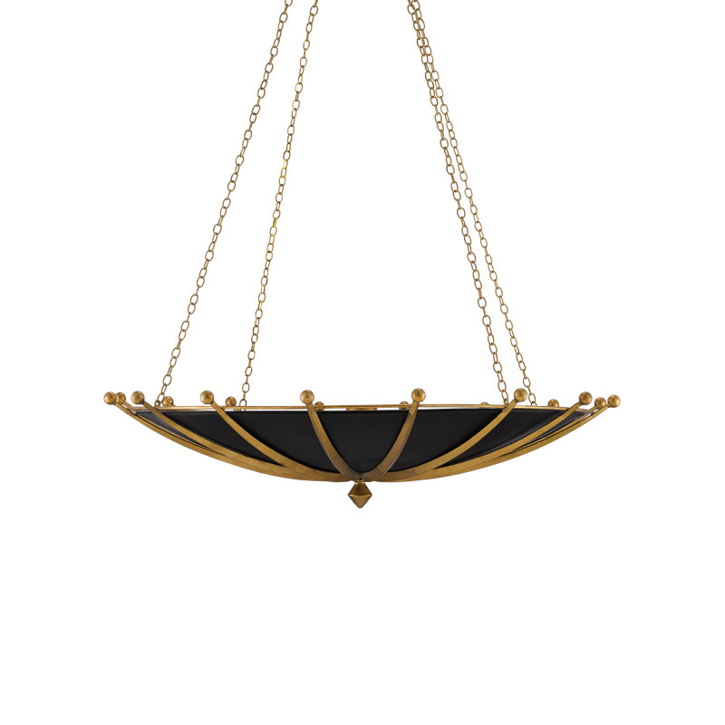 Fontaine 6 - Light Antique Gold Leaf Unique/Statement Pendant