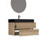 Meuble-lavabo 36 po avec lavabo à quartz d'ingénierie et tiroirs souples, meuble-lavabo mural flottant pour salle de bain moderne, lavabo une pièce, KD-447984314