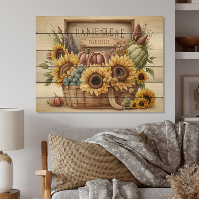 " Flowers And Fruit In Basket I "