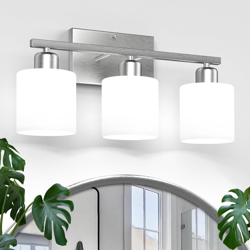 Luminaires de salle de bain, Nickel brossé