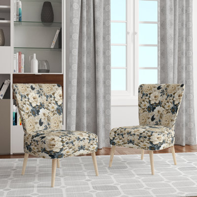Chaise d'appoint vintage en velours bohème et éclectique Flora I