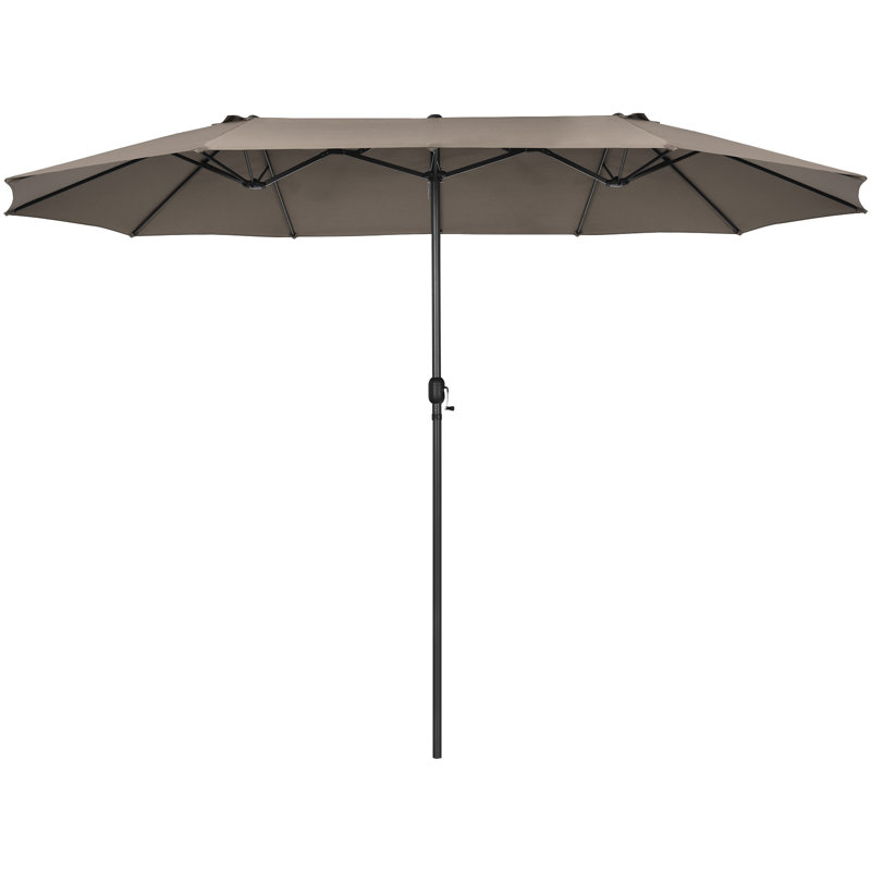 Parasol de marché rectangulaire 180 po x 108 po Ghazan, Café