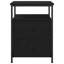 Bedside Cabinet Black Oak 44X45x60 Cm Engineered Wood