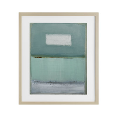 Azur bleu dégradé, reproduction encadrée sous verre, design par Caroline Gold