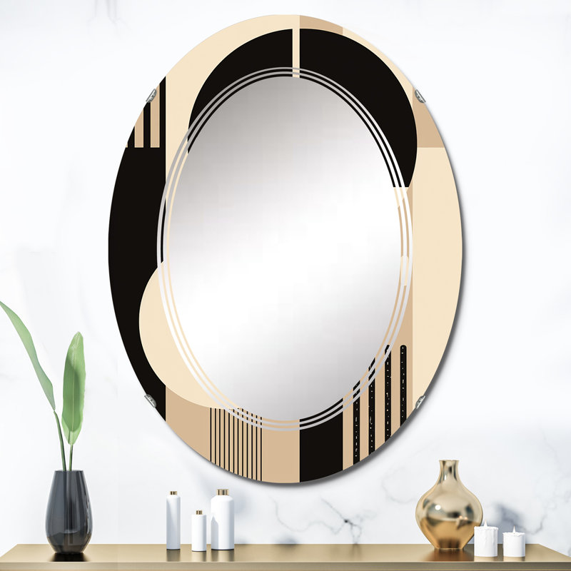 Callemia - Miroir mural moderne ovale, 36 po x 24 po