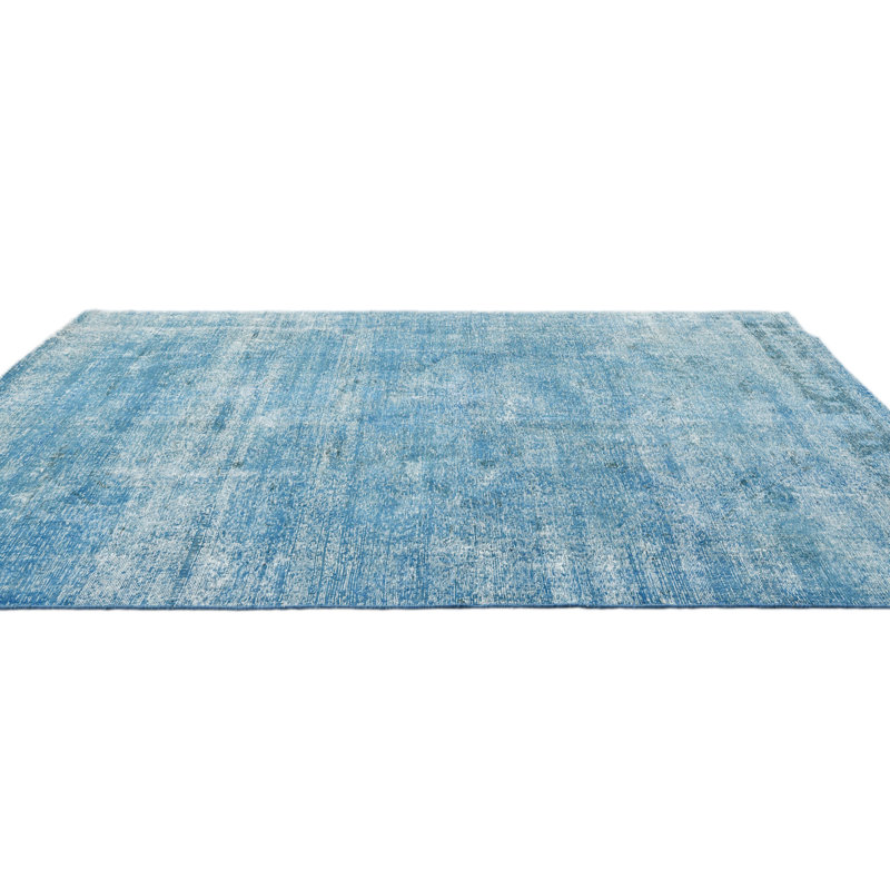 Tapis bleu rectangulaire unique de 6 pi x 9 pi 3 po Cleah