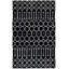 Tapis noir en laine touffeté à la main à motif géométrique Muriel-1906891191