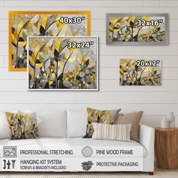 Wade Logan® Begie Yellow And Grey Patterns In Artistic Fusion - Boho ...