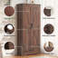 Armoire de cuisine de 183 cm (72 po) avec double porte de grange, rangement de cuisine de style campagnard avec étagères et tiroir réglables-866842327