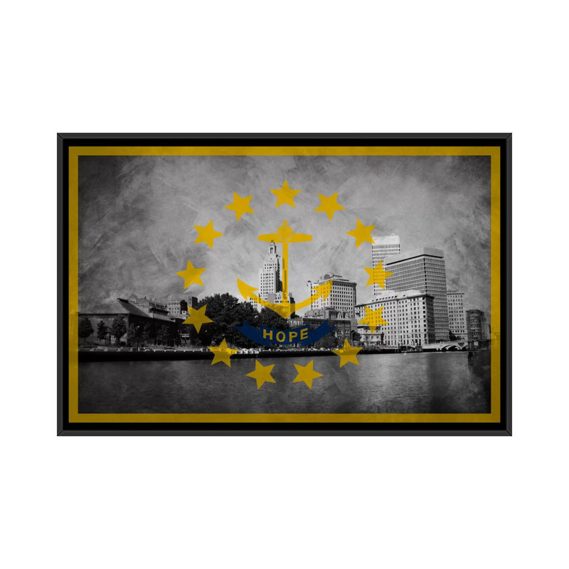 Impression sur toile, H 18 po x l 26 po x P 1,5 po, Toile avec cadre noir, Pas de tapis