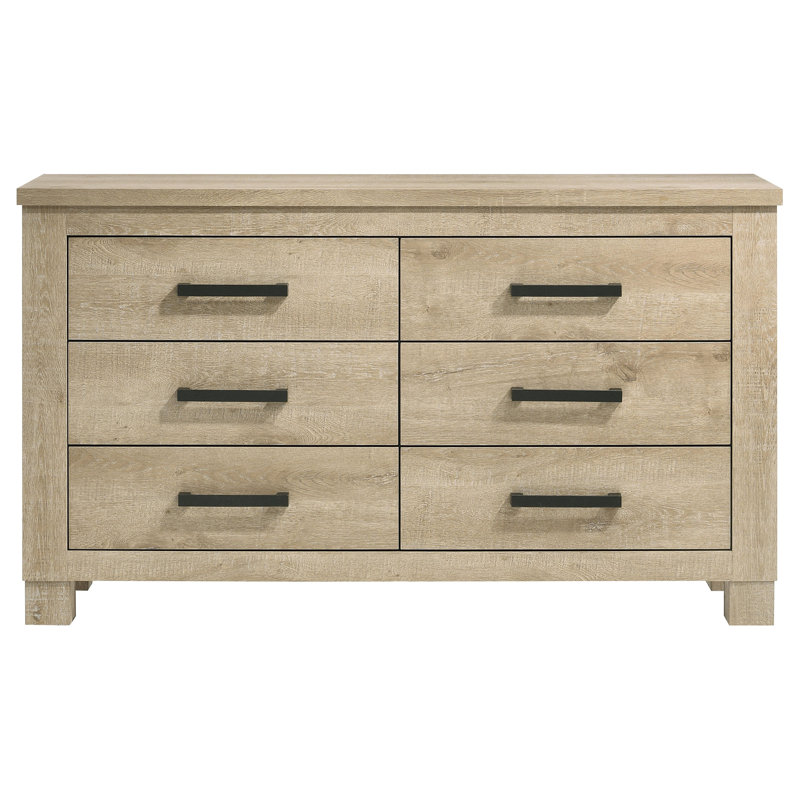 Sansome Weathered Oak 6-drawer Bedroom Dresser
