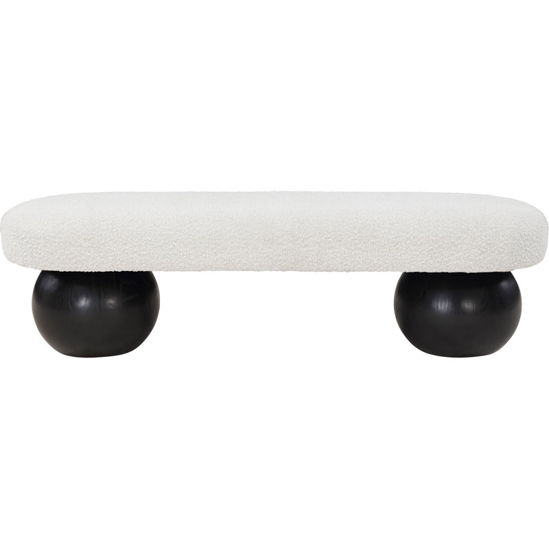 Bowie Storage Bench, Cream, Black