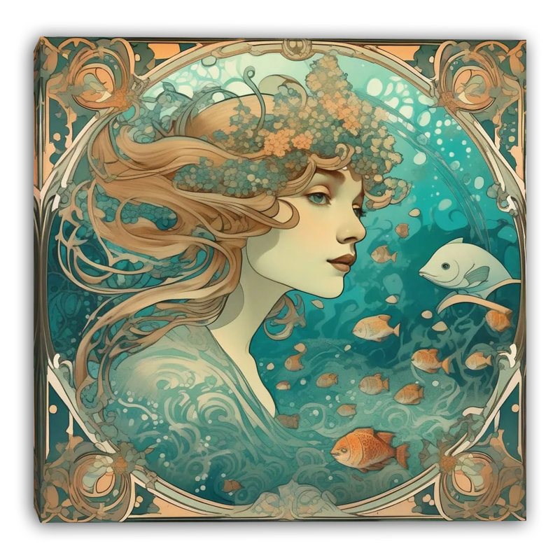 «Seafoam Light», art mural sur toile tendue, L 20 po x H 20 po x P 1,5 po