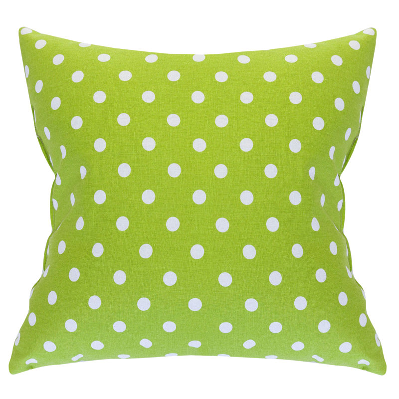Coussin décoratif à pois, Grand, Chaux
