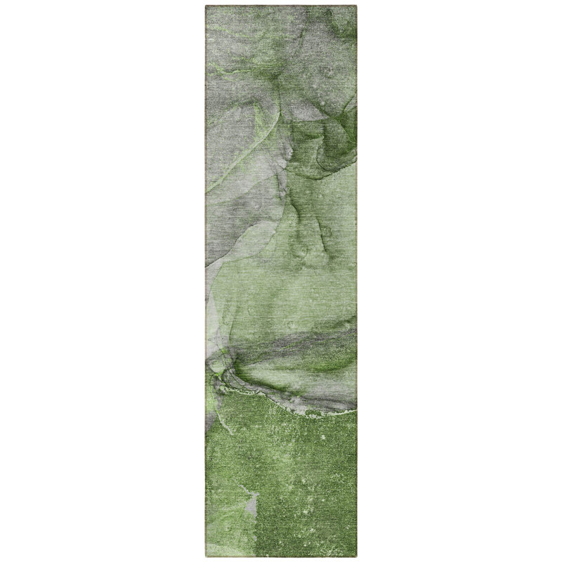 Tapis de couloir extérieur vert 8 po