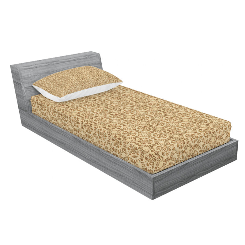 Microfiber Damask Sheet Set, Twin XL Sheet Set with Fitted Sheet