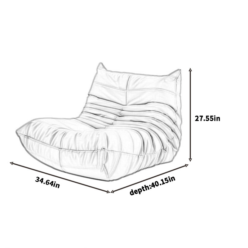 Canapé nordique style chenille minimaliste, Similicuir vert