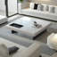 Table basse simple et luxueuse en marbre-366851925