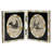 Double Frame, Horn & Bone 2.75X3.75