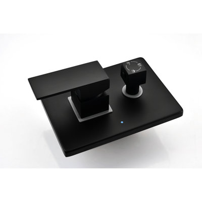 10-Inch Matte Black Shower System Kit Collection, Rainfall Head, Handheld Shower, Body Jets, 3 Balance Valve Luxury Assembly,