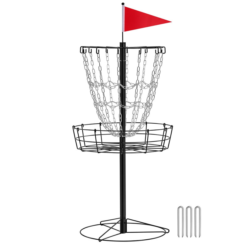  Panier de pratique pour le Disc Golf, Noir, H 52,8 po x l 25,2 po x P 25,2 po