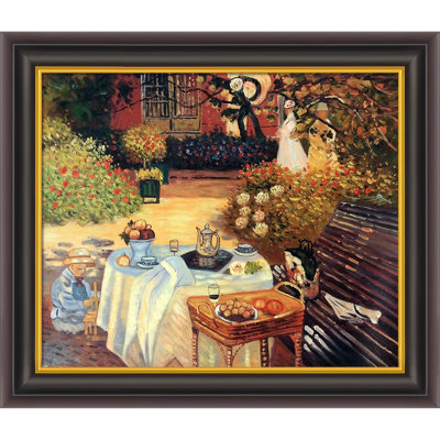 «The Luncheon» par Claude Monet, reproduction de peinture à l'huile sur toile encadrée