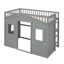 Lit mezzanine simple avec échelle-349668079-349668065