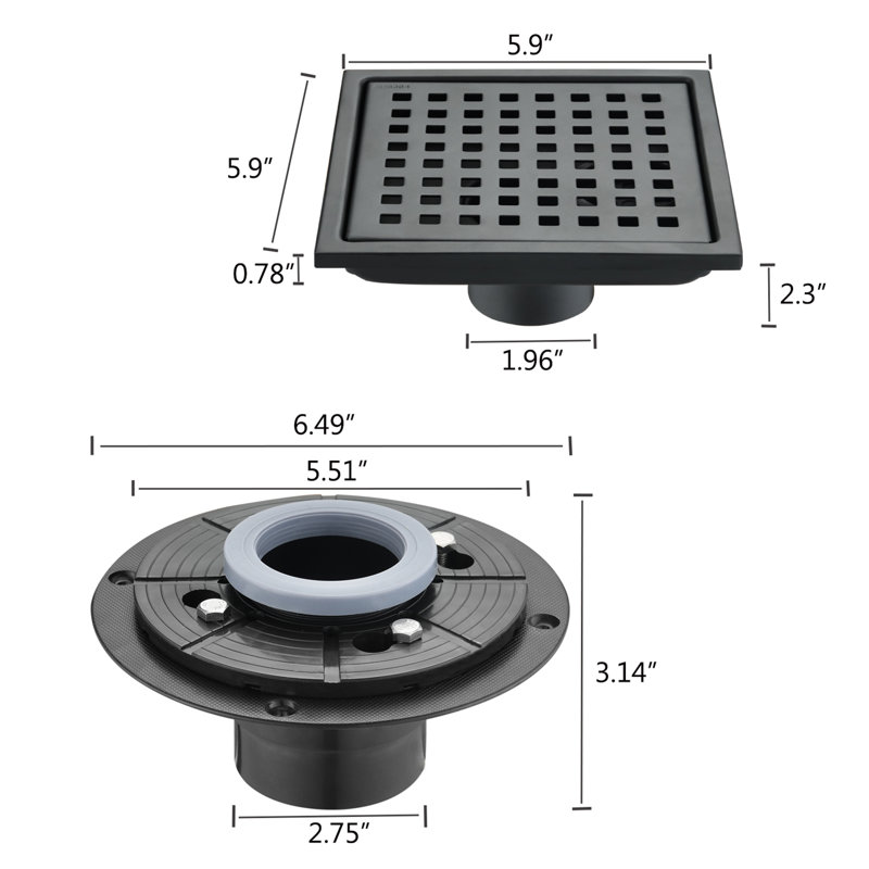 Drain de douche à grille
