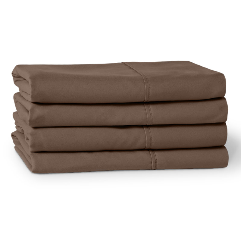 Ultra-Soft Microfiber Pillowcase, Cocoa, 4 Standard Pillowcases