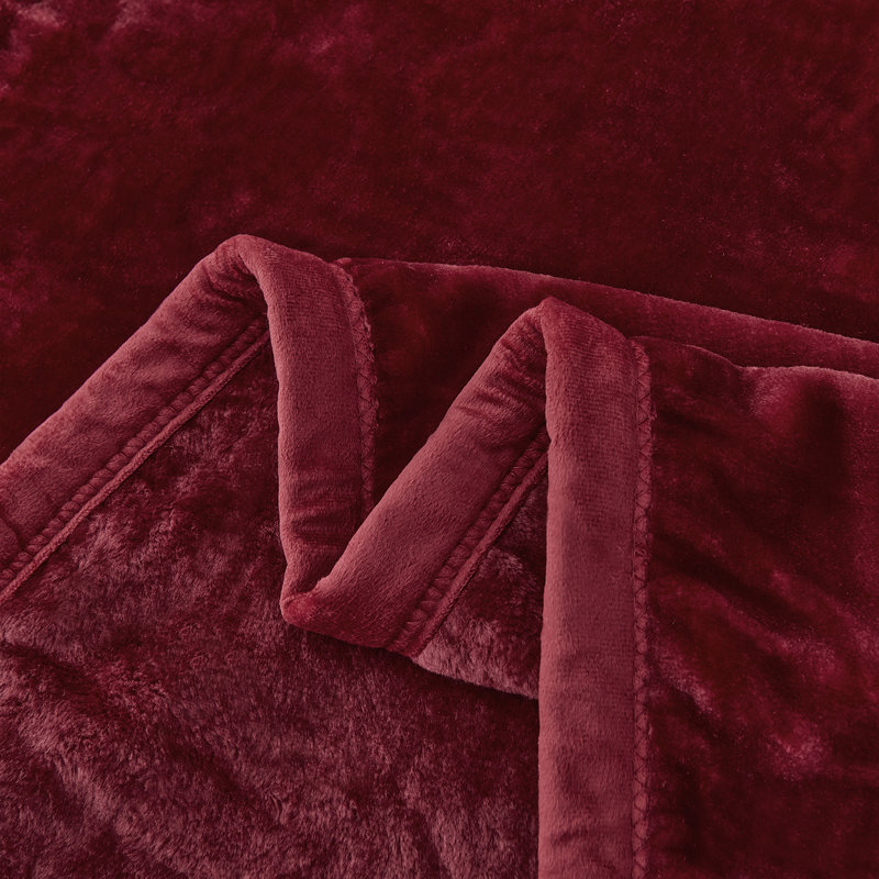 Hand Woven Throw Blanket, Burgundy, King
