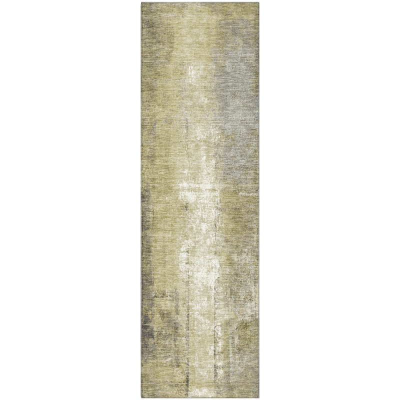 Premium Machine Washable Mouton Abstract Rug, Runner 2'3" x 7'6"