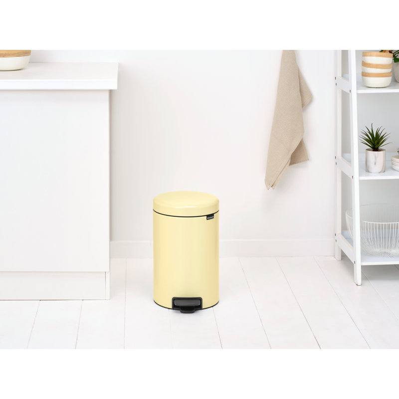 Brabantia 12 Litre NewIcon Soft Closing Pedal Bin, Mellow Yellow