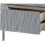 Table basse grise ultrabrillante et chrome