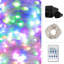 Lumières en corde à changement de couleur Josael - 200 lumières DEL 72 pi avec 10 options de couleur, télécommande, prise de 6 pi