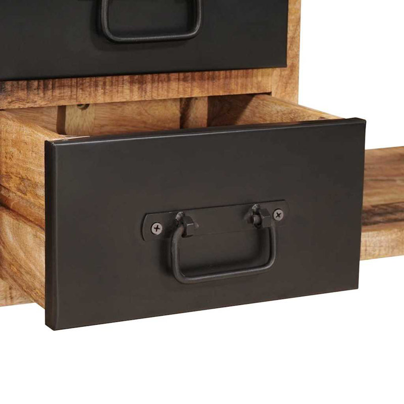 Solid Wood Storage Bench, Brown