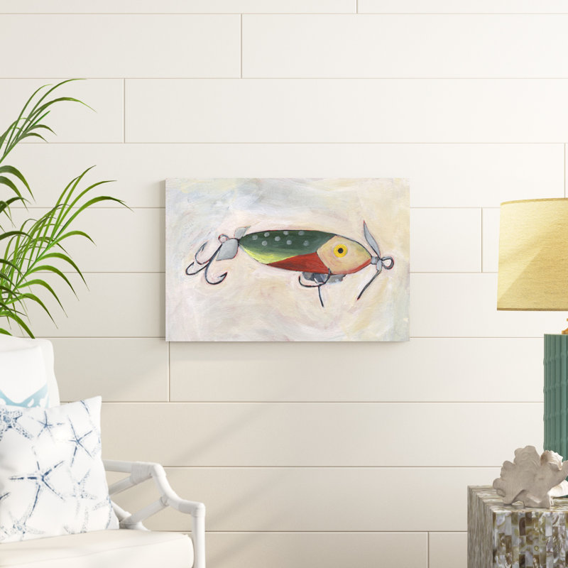 «Retro Fishing Lure III» par Regina Moore, impression sur toile tendue, H 20 po x l 30 po x P 1,25 po